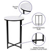 Hampstead Collection End Table - Modern White Finish Accent Table with...