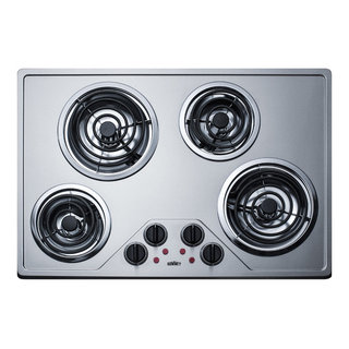 Summit CR2B122 2 Burner Coil Stainless Steel Electric Cooktop