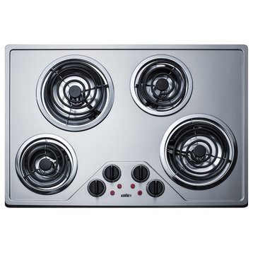 Summit CR430SS 30"W Compliant Built-In Electric Cooktop - Stainless Steel