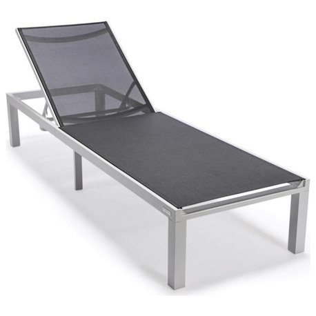 Marlin Patio Chaise Lounge Chair With White Aluminum Frame