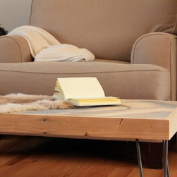Modern Reclaimed Wood Arrow Coffee Table - Coffee Tables