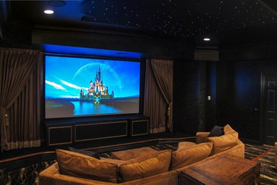 Inspiration for a home cinema in Chicago.