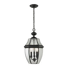 Ashford 3-Light Outdoor Pendant, Black