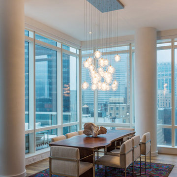 Kadur Custom Blown Glass Chandelier - Manhattan Loft Apartment