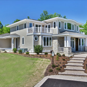 Transitional-Craftsman Custom Luxury Home Overlooking West Bay