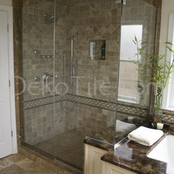 Bathroom Renovation With Emperador Dark - Tile