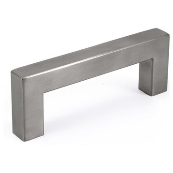 Celeste Square Bar Pull Cabinet Handle Brushed Nickel Stainless 14mm, 3.75"