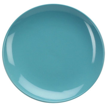 8" Salad Dessert Plate, White, Set of 4, Turquoise