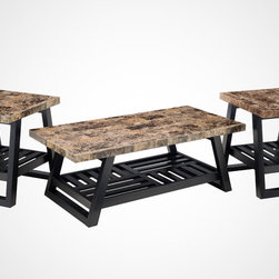 Merlot Living Room Tables Set - Coffee Table Sets