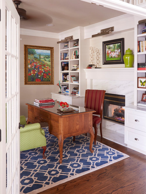 Best Home Office with Beige Walls Design Ideas & Remodel Pictures Houzz