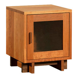 Modern American Glass Door Nightstand - Nightstands And Bedside Tables