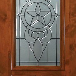 Slab Front Single Door 80 Wood Alder Brazos 2 Panel Arch Lite Glass - Front Doors