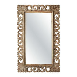 Porter Rustic Carved Mirror - Wall Mirrors
