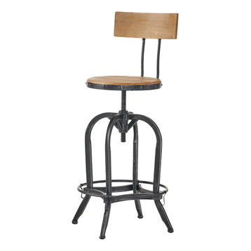 Modern Industrial Design Adjustable Seat Height Bar/Counter Stool