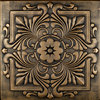 Victorian Styrofoam Ceiling Tile 20 in x 20 in - #R14, Pack of 48, Antique Brass