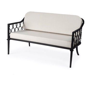 Southport Iron Upholstered Outdoor Loveseat