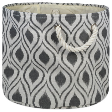 DII Polyester Bin Ikat Mineral Round Large