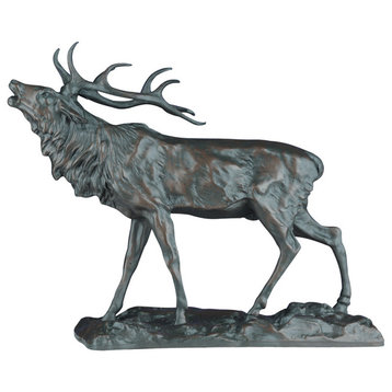 Classic Calling Elk Sculpture