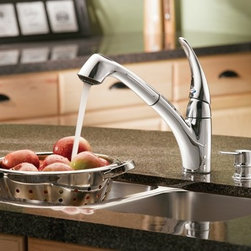 Moen Extensa Chrome one-handle low arc pullout kitchen faucet - Kitchen Faucets