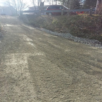 Gravel Driveway with French Drain