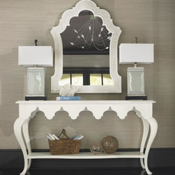 Ivory Key Gunners Reef Console Table With Moroccan Style Apron - Products