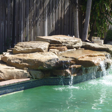 Small Pool Ledge Rock Waterfall