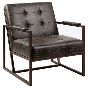 INK+IVY Waldorf Mid-Century Modern Accent Chair, Chocolate