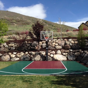 SnapSports® Outdoor Home Backyard Baskdetball Court -