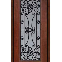 Entry Single Door 80 Fiberglass Genoa Full Lite GBG Glass - Front Doors