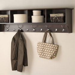 Prepac Espresso 60" Wide Hanging Entryway Shelf - Display And Wall Shelves 
