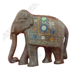 SUBTLE HUED MARBLE ELEPHANT - Home Accessories & Decor