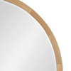 McLean Round Wood Framed Wall Mirror, Natural 24 Diameter