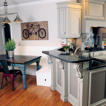 Grey Painted Kitchen Cabinets