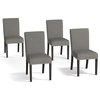 Blanca Upholstered Dining Chairs, Set of 4, Tobacco Brown and Tan