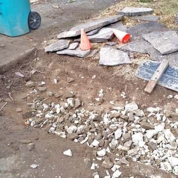 UPTOWN VILLAGE BUNGALOW PATIOS (with /BEFORE and In Progress Photos)