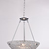 Corona 3-Light Bowl Crystal Chandelier Chrome Ceiling Fixture Glam Lighting