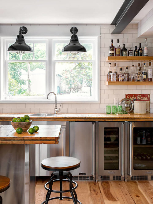 Industrial Home Bar Design Ideas, Remodels & Photos