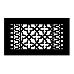 Reggio Register - Reggio Register 612, Black Aluminum, No Holes - Registers Grilles And Vents