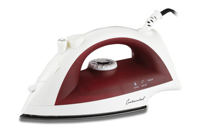 Iron With Non-Stick Soleplate and Adjustable Steam and Temperature Control, Red