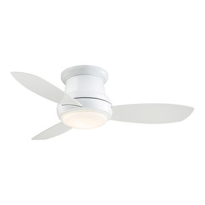 Minka Aire Mesa 42 Flush Mount Ceiling Fan White F566 Wh