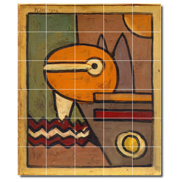 Paul Klee Abstract Painting Ceramic Tile Mural #25, 21.25"x25.5"