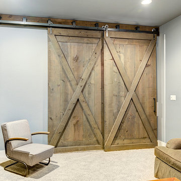 By-Pass Barn Doors for Media Room