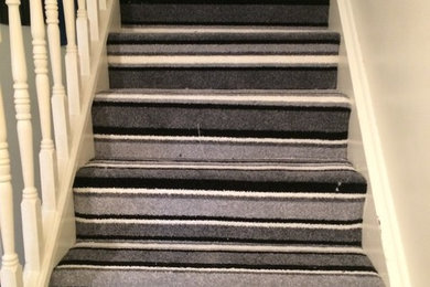 Striped Carpets on stairs