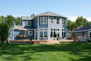 Mid-sized beach style backyard deck photo in Chicago with no cover