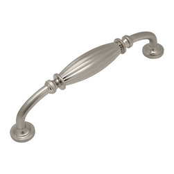 Cosmas - Cabinet Pull, 5" Hole Centers, Satin Nickel, Set of 10 - Cabinet And Drawer Handle Pulls