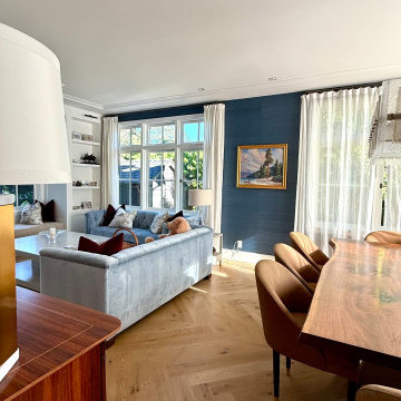 Phillip Jeffreis Wallpaper Installation in Living room