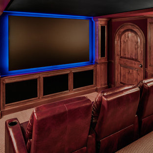 Photo of a classic home cinema in Portland Maine.