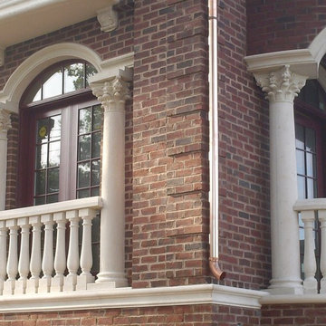 Concrete Balustrade Second Floor Balconies