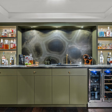 Modern Interior House With Beautiful Living Room, Kitchen and Bar Area