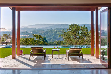 Tuscan stone patio photo in San Francisco